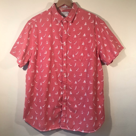 On The Road Other - On The Road Pink Sailboat Men’s Button Down Shirt